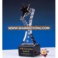 Delicate crystal trophy, crystal award for games or matches or souvenir