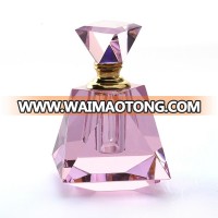 Wholesale 3ml 6ml 12ml Luxury Pyramid Shape Pink Clear Crystal Perfume Bottle For Personal Care Manufacture