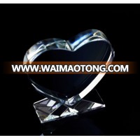 (JHC019) High quality heart shape white glass award for business gifts