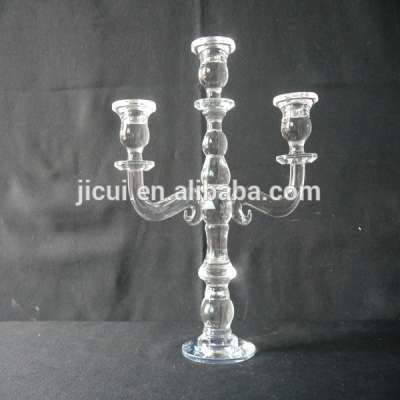 Transparent K9 Crystal Candle Holder,Crystal Beads Candelabra Crystal Candle Holder For Wedding Table Decoration