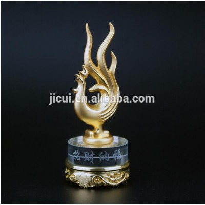 2017 New Design Gold Rooster Award Gold Chanticleer Trophy For Company Gift