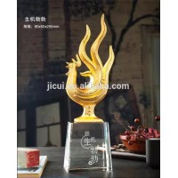 2017 High Quanlity Gold plated Chanticleer Trophy for Business Gift