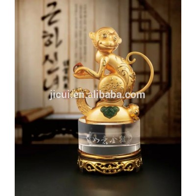 High Quality Beautiful Gold plated MONKEY TROPHY FOR BUSINESS GIFT