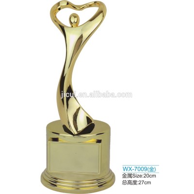 Love heart metal award Oscar statue trophy