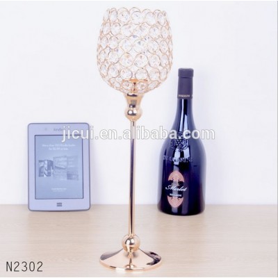 Hot Sale crystal candle holders wedding table decorations