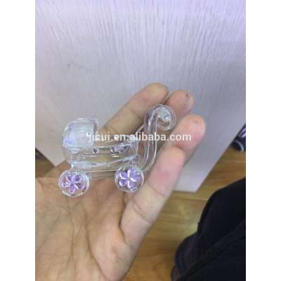 wholesale Exquisite Clear Shining Faceted Crystal Stroller for Baby Gifts