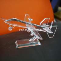 Noble Customized Made Crystal Airplane model With Logo and Text Engraved Free