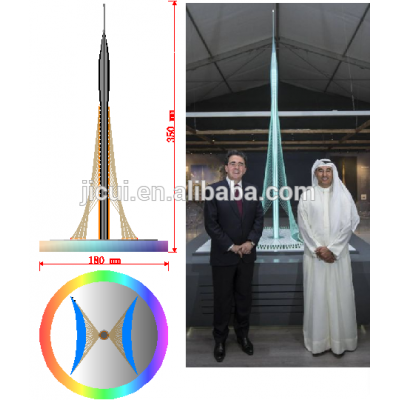 CUSTOMIZED MIDDLE EAST ARAB CRYSTAL SANTIAGO CALATRAVA 'S TOWER BUILDING MOLDE FOR DUBAI SOUVINER GIFT