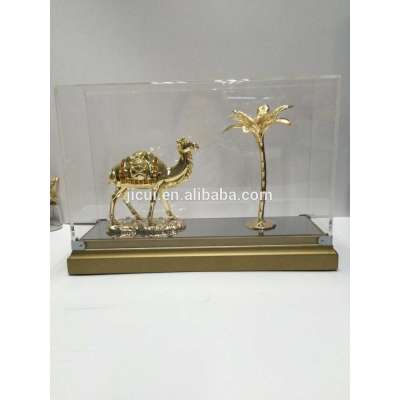 24K GOLDEN PLATING CAMEL AND PALM TREE arabic traditional gifts