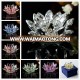 Wholesale Crystal Lotus Flowers Candle Holder For Party Decoration