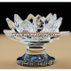 elegent lotus flower crystal candle holder